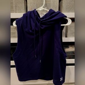 Sleeveless Under Armour crop hoodie